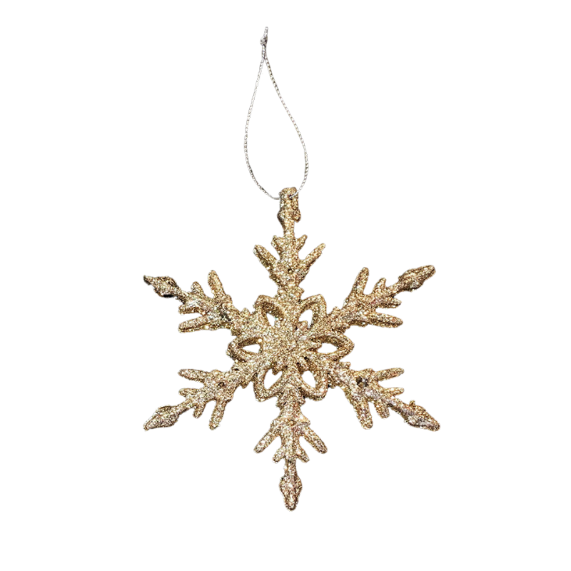 Christmas Ornaments - Gold Snowflake - Arrow